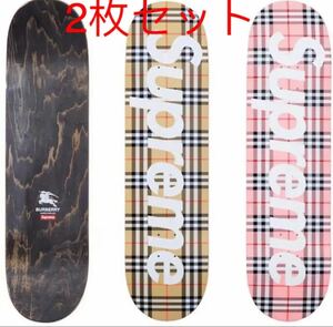 2枚セット　Supreme / Burberry Skateboard デッキ