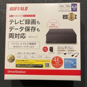 送料無料　バッファロー パソコン＆テレビ録画用外付けハードディスク 4.0TB USB3.1(Gen1)/ USB3.0用 外付けHDD BUFFALO