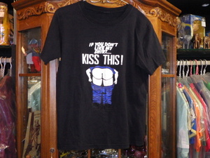 一撃落札★古着★90'S★KISS THIS★Tシャツ★黒S★エロ★KISS MY ASS★ビンテージ★ジョーク★ヌード★