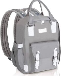 バッグ リュック 保温ポケット 大容量 ベビー用品収納 グレー