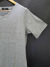 ap2596 △ 新品 ▲ Ｔシャツ ３L グレー 灰色 Ⅴネック 綿１００％ シンプル 伸縮性 男女兼用 無地 半袖 トップス 快適 夏 涼しい 通気性_画像3