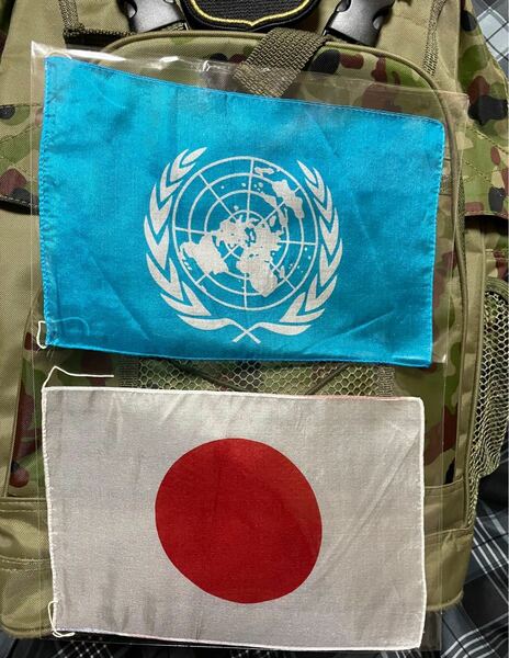 【カンボジア停戦監視使用旗】★国際連合旗・日本国旗★希少非売品です♪