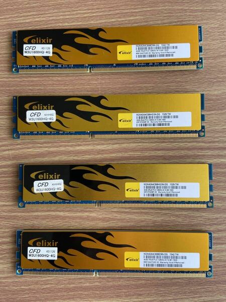 elixir DDR3-1600 DDR3 DIMM 4G×4 【中古】