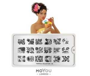 Moyou London nails stamp plate TROPICAL 02