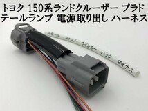 【150系 プラド テールランプ 電源 取り出し ハーネス 1本】 トヨタ 分岐 防水 純正 コネクター 検索用) リフレクター カスタム ライト_画像3