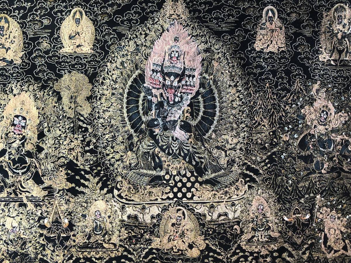 Budismo esotérico tibetano Arte budista con esvástica [Textil Daitoku Myoo Yamantaka] Búsqueda de 92 cm; Amitabha Shakyamuni Buda Pintura Budista F6, Cuadro, pintura japonesa, persona, Bodhisattva