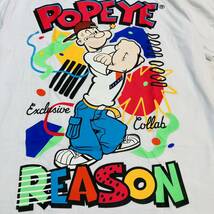 新品 REASON ポパイコラボTシャツ 半袖Tee ホワイト 1点のみ 大きいサイズ メンズXXL ホワイト ビッグサイズ送料無料セールオススメ限定1点_画像6