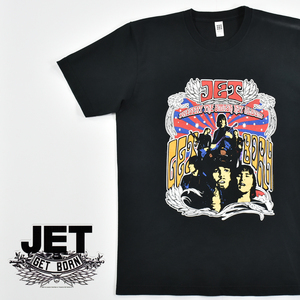 送料300円│JET ジェット ★ USA製 Present The Smash Hit Album GET BORN 半袖 Tシャツ 黒 メンズ M