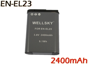 EN-EL23 互換バッテリー 2400mAh 純正充電器で充電可能 残量表示可能 純正品と同じよう使用可能 NIKON ニコン COOLPIX P900 MH-67P