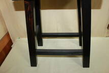 ◆レトロな古い木製角スツール◆検椅子イス店舗什器a_画像4