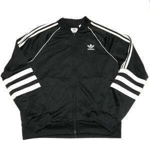 adidas アディダスジャージ ジャージ トラックジャケット ブラック トレフォイル