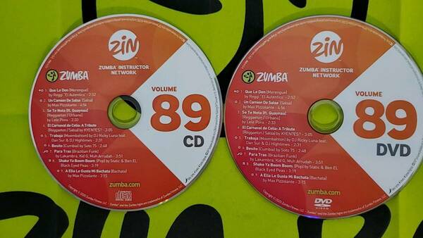 ZUMBA　ズンバ　ZIN89　CD＆DVD　インストラクター専用