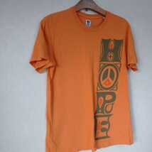 日本製 HRM プリントTシャツ オレンジ M_画像3