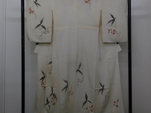Art hand Auction [Rakufu] P8859 손으로 그린 아름다운 유젠 실크 크레이프 기모노, 단일 층, 여성 기모노, 키모노, 나들이옷, 기성품