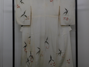 Art hand Auction [Rakufu] P8859 Hand-painted Yuzen stunning crepe uniform nk, women's kimono, kimono, Visiting dress, Tailored