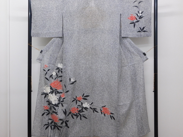 라쿠후 특선 P6329 손으로 그린 여름 유젠 옷 걸이 포함 bnfk, 패션, 여성용 기모노, 키모노, 교수형