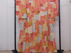 Art hand Auction 洛布特选 P3500 手绘友禅和服带小图案 BK, 女士和服, 和服, 小图案, 现成