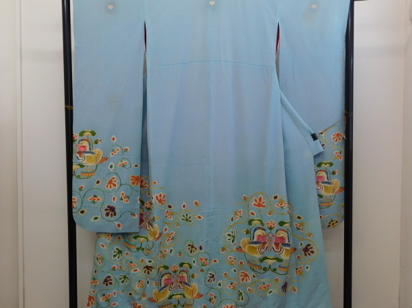 Rakufu Special Selection P8208 Hand-painted Yuzen Furisode Taisho Romance bk, fashion, Women's kimono, kimono, Long-sleeved kimono