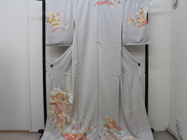 Rakufu特选91833 WFT手绘友禅探访服临时定制全新, 女士和服, 和服, 访问礼服, 未剪裁的