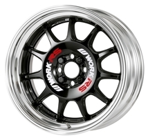 6.5J×17インチ PCD:100-5H 国産車用 オーダーインセット 新品4本 WORK EMOTIONエモーション RS11 Bブラック, Wホワイト_画像4