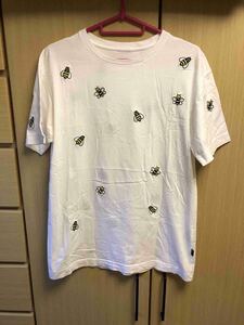 正規 19SS DIOR × KAWS ディオール カウズ KIM JONES キムジョーンズ BEE 蜂 刺繍 総柄 Tシャツ 白 XXS 923J609W5041