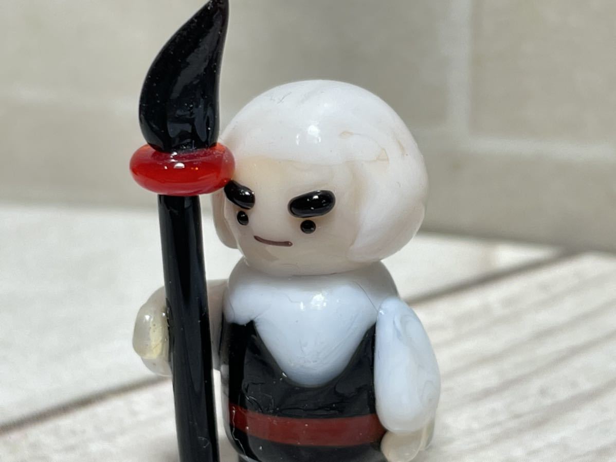 ★Miniature glasswork★ [Biography of great historical figures] Musashibo Benkei, handmade works, interior, miscellaneous goods, ornament, object