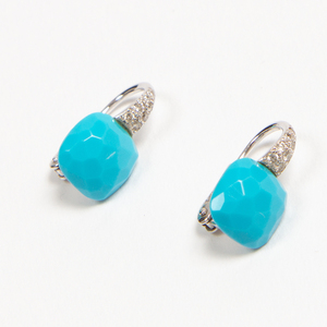  Pomellato turquoise diamond Capri earrings 