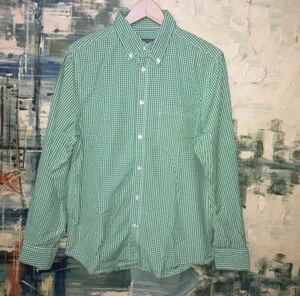 長袖シャツ 28 OLD NAVY BDシャツ サイズ S 緑チェック