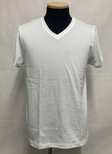 #10_0474 送料無料 【アウトレット品 】 [JOY LOV] メンズ 半袖 VネックTシャツ 2枚組 ホワイト L