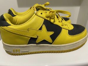 APE BAPESTA 黄×黒 US7