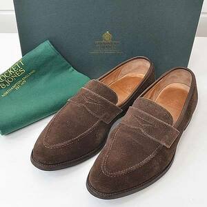  Crockett & Jones Crockett & Jones SYDNEYsido knee dark brown suede 7E Loafer l20d0966*B