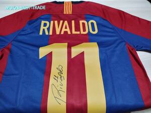 Rivaldo(li bow do) autograph uniform Barcelona [ certificate equipped ]