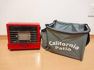 【　廃盤品　】　カリフォルニアパティオ　カセットガスヒーター　ファイヤーレッド　純正ケース付き