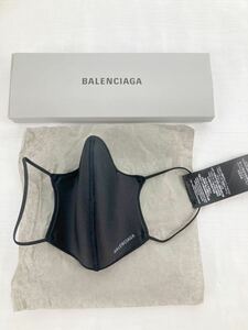 新品未使用　バレンシアガ BALENCIAGA 649257 ロゴプリント　ブラック マスク