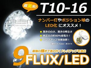 【メール便送料無料】 LED ナンバー灯 エスティマ MCR、ACR30/40系 H15.5～H17.12 T10 T16 ホワイト 白 2個1セット 左右 【純正交換用