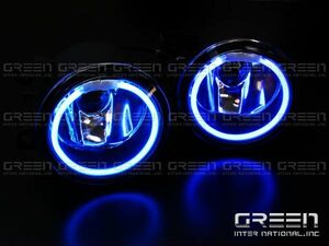  free shipping CCFL lighting ring built-in crystal glass foglamp Elgrand E51 Nissan original type blue ring blue H8/H11 valve(bulb) correspondence 