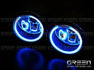  free shipping CCFL lighting ring built-in crystal glass foglamp Wagon R stingray MH22S series Suzuki original type blue ring blue 