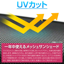 【送料無料】 メッシュカーテン 日除け サンシェード 左右セット トヨタ エスティマ 50系 ブラック マグネット仕様_画像4