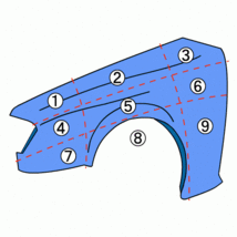 ムーヴ CBA-L185S 左フェンダー_画像6