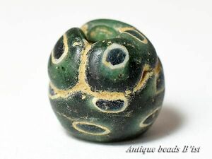 *. hoe . tonbodama * profit break up! ANTQ Java many eye paste half transparent green color sphere antique beads dragonfly sphere [ free shipping ][EB16021]