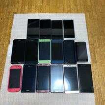 スマートフォン　スマホ　本体　docomo AQUOS SONY XPERIA, GALAXY android one ASUS 等　まとめて　まとめ　ジャンク品　① 16点　_画像2