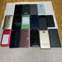 スマートフォン　スマホ　本体　docomo AQUOS SONY XPERIA, GALAXY android one ASUS 等　まとめて　まとめ　ジャンク品　① 16点　_画像1