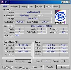INTEL PentiumII 400 MHz SECC (Slot1) ★CPUクーラ無し★