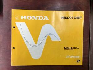 ★HONDA★ MBX125FD　JC10-100　パーツリスト 2版　ホンダ