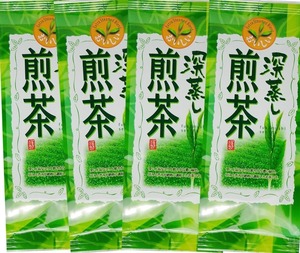 鹿児島県産 深蒸し茶 煎茶100g　4袋セット/送料無料 新品 日本茶 緑茶 宇治茶 お茶
