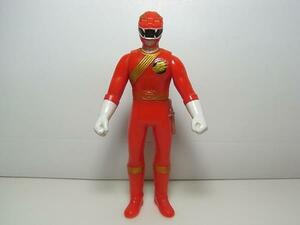  height 9cm Mini sofvi gao red Hyakujuu Sentai Gaoranger figure candy - toy 2001 year made BANDAI tv morning Nitto .