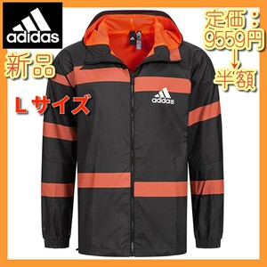 ■新品 adidas 半額セール! ウインドブレーカー サイズ L 撥水 アウター W.N.D. グラフィック ジャケット FL3612 nike puma asics fila