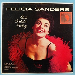 ■DECCA艶美盤溝!★FELICIA SANDERS/THAT CERTAIN FEELING★STオリジ名盤■