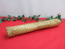10Ｈ9742　釣り用品 　竹製　仕掛けつぼ　全長61ｃｍ