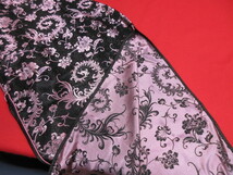 《6H8135》BODY LINE　チャイナドレス　ブラック×ピンク　サイズ：38　衣装/キャバクラ/コスプレ　チャイナ　スリット　両サイドスリット_画像2